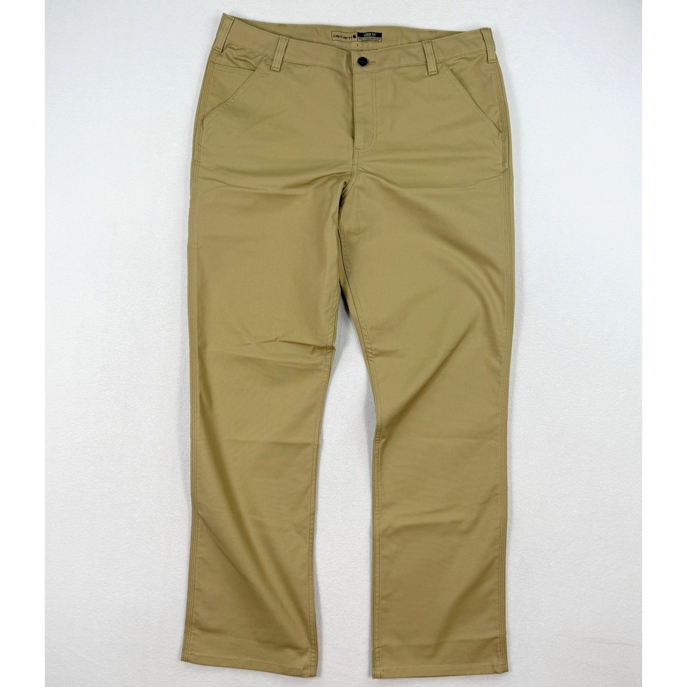 Carhartt Rugged Pro Series Flex Canvas Work Pant Size L Womens Tan Bn3109 NEW - Picture 2 of 9
